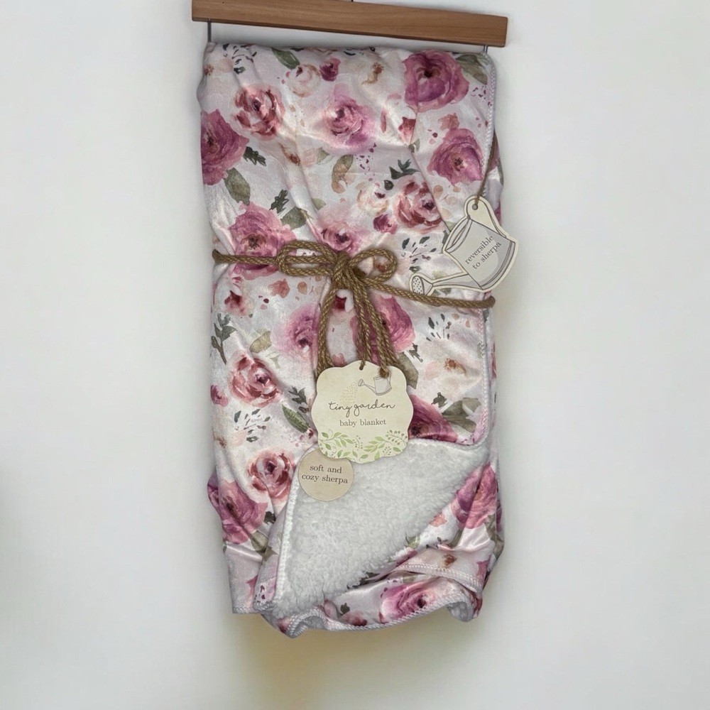 Tiny Garden Floral Baby Blanket